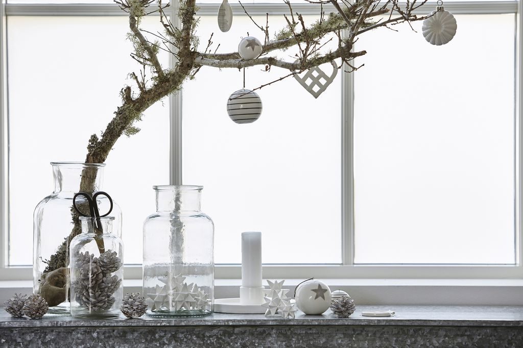 deco noel avec branche d'arbre