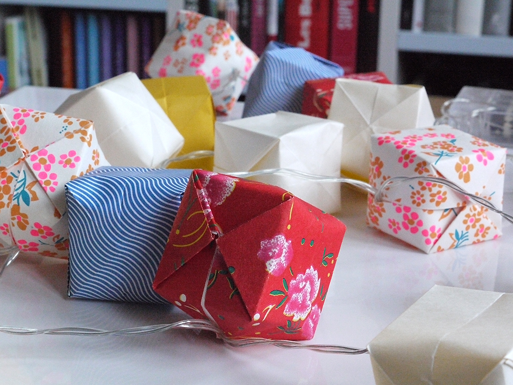 guirlandes lumineuses en origami