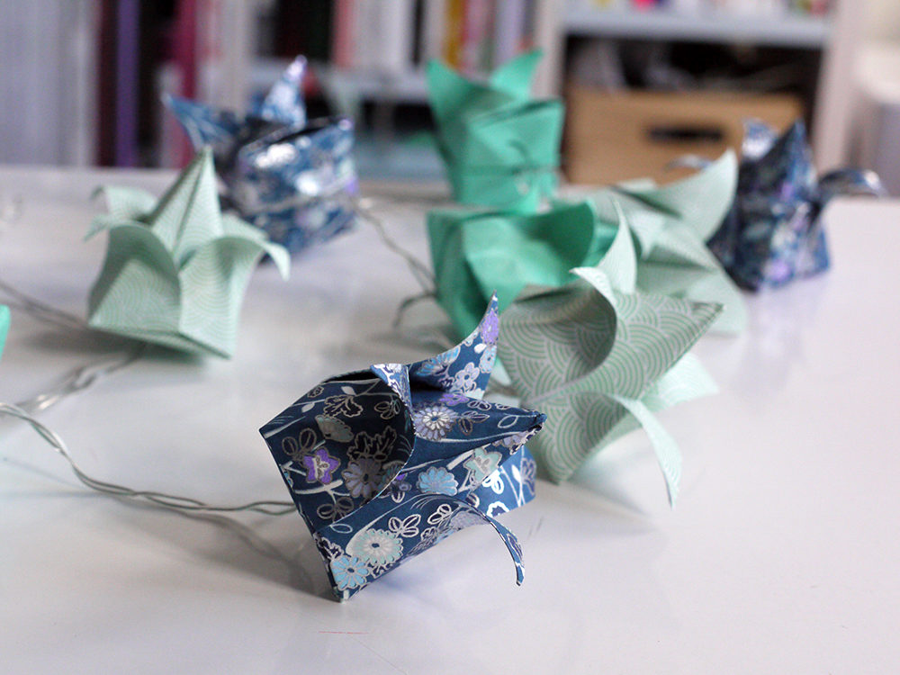 Guirlande lumineuse en origami