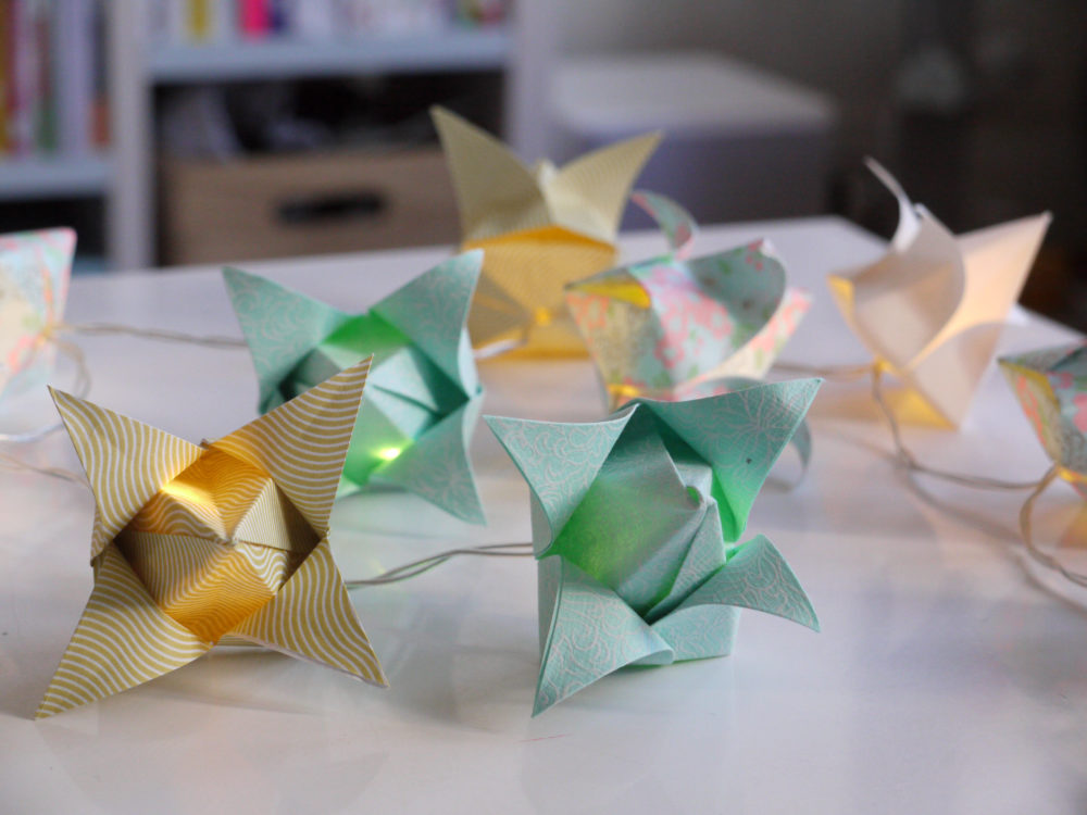 Guirlande lumineuse en origami