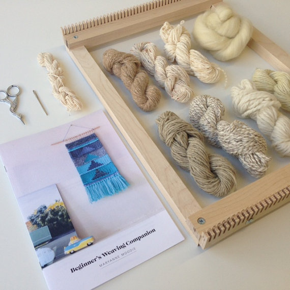 Kit de tissage avec métier à tisser pour Tenture murale et tapisserie de Marianne Moodie