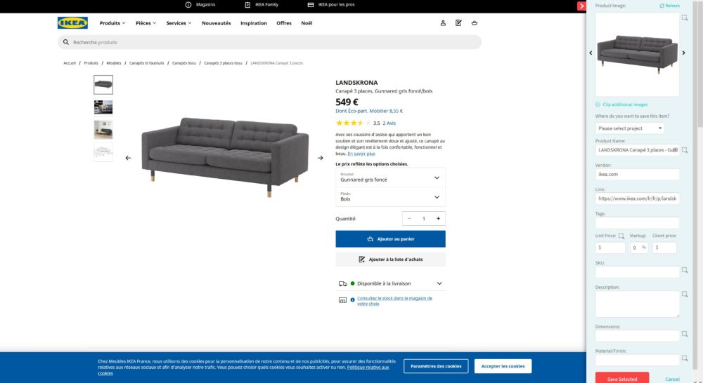 Canapé Ikea Capture