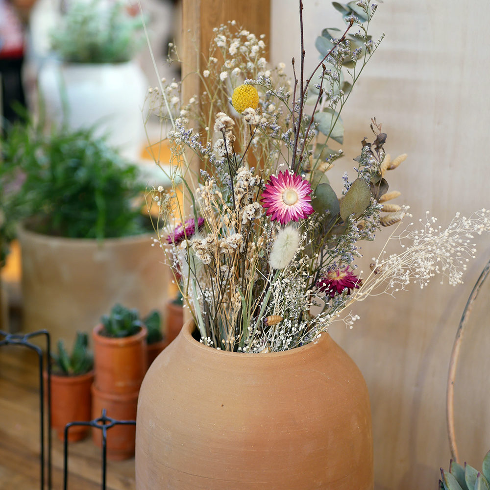 Fleurs séchées au salon Maison & Objet