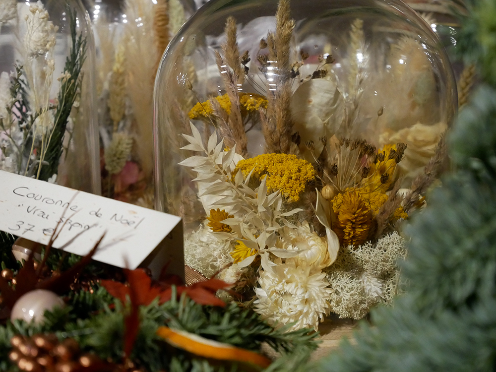 Cloche de fleurs séchées Flowrette