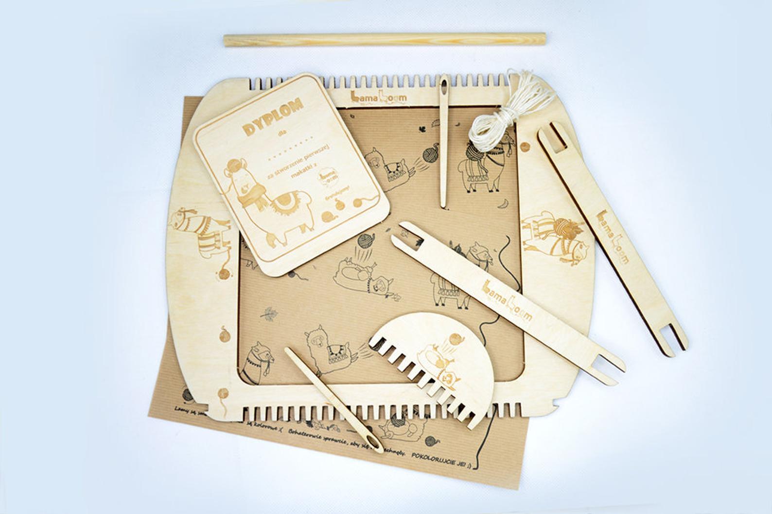 Métier à Tisser En Bois Pour Enfants - Kit Débutant Avec Laine - Activité Manuelle 4-8 Ans