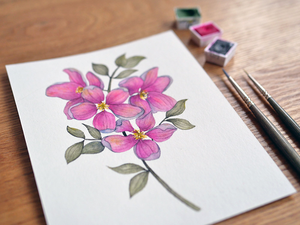 Fleurs à l'aquarelle