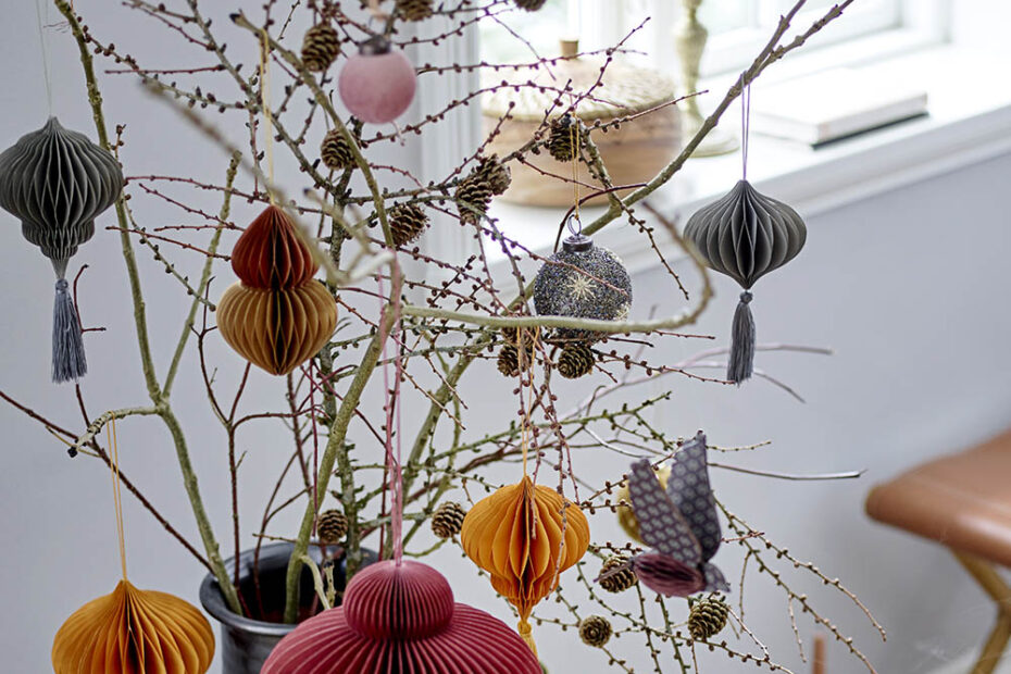 Déco de Noël avec des branches