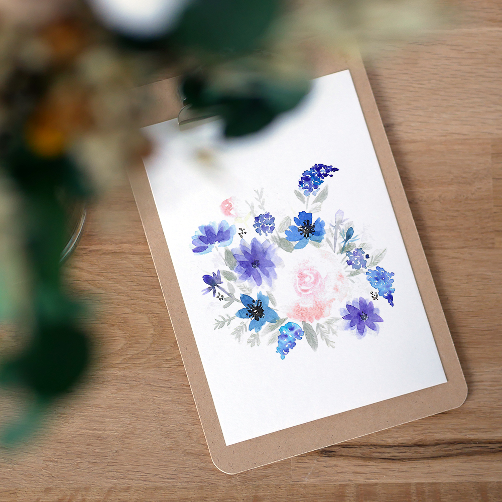 Aquarelle d'après Fantastiques Fleurs