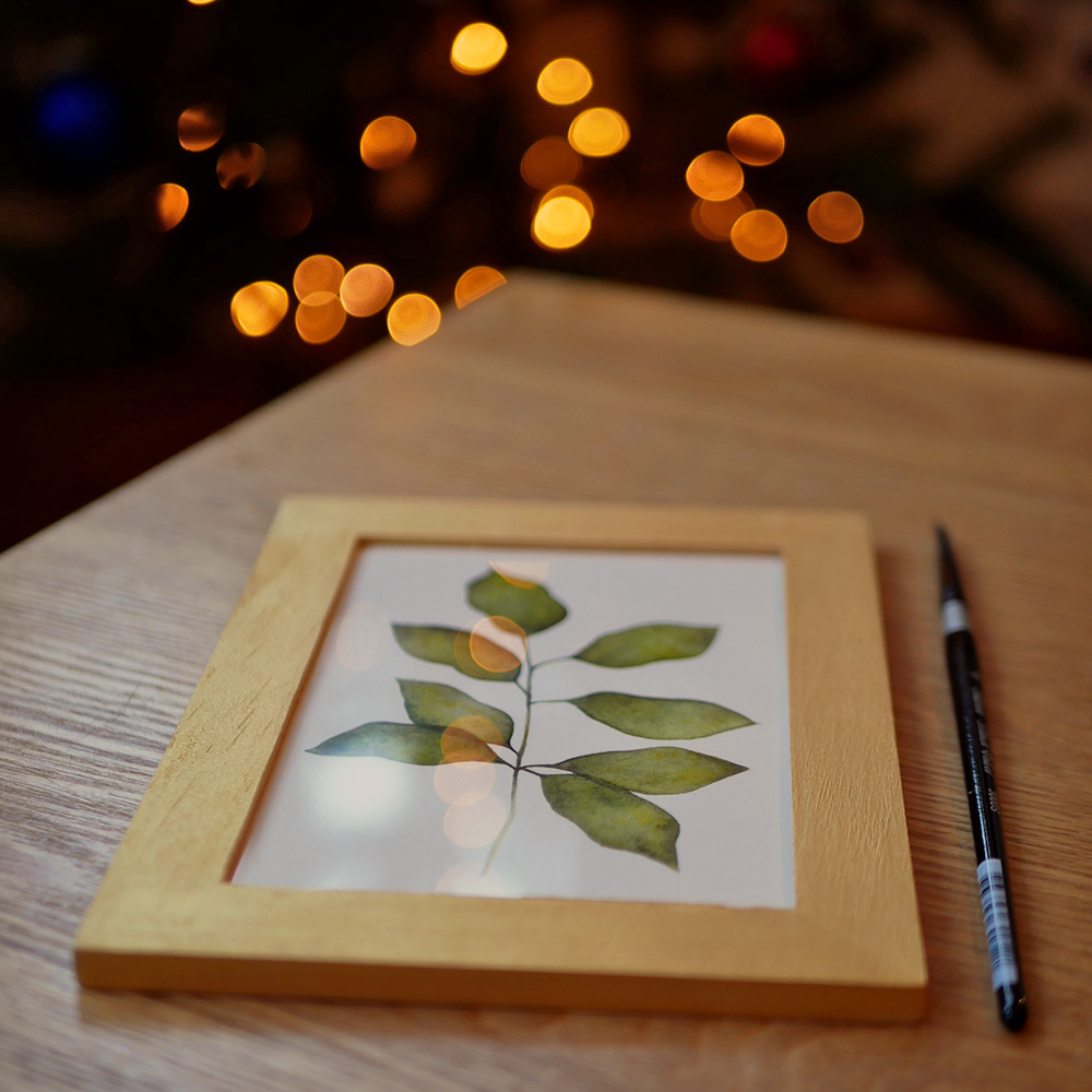 Feuilles à l'aquarelle