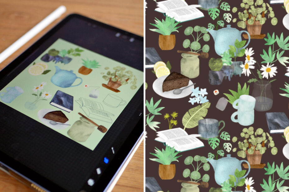 ILLUSTRATION NUMÉRIQUE : DES MOTIFS À LA DÉCOUVERTE DE PROCREATE
