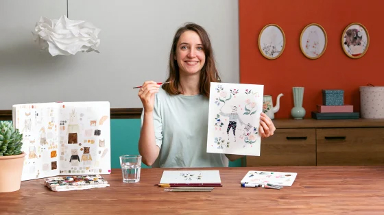 Création d’aquarelles délicates pour l’illustration narrative, de Cécile Metzger, illustratrice