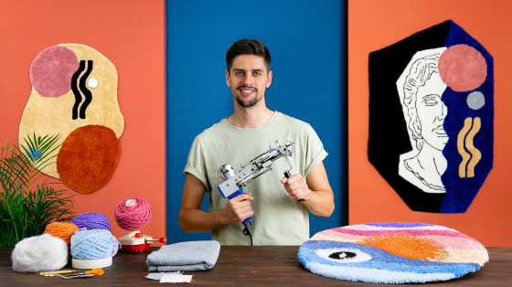 Technique du tufting pour la création de tapis, de Guillaume (Atelier Paolo), designer textile