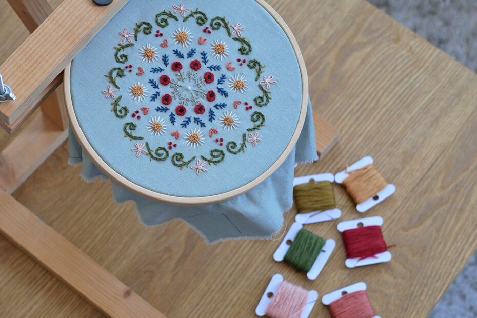 Broderie : mon mandala fleuri