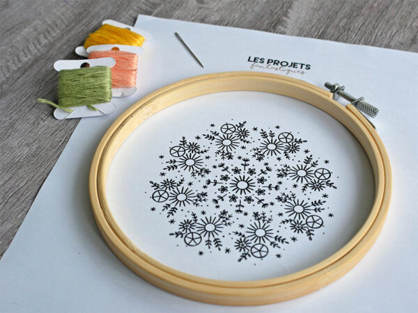 Broderie : et si on brodait ensemble un mandala de printemps ?