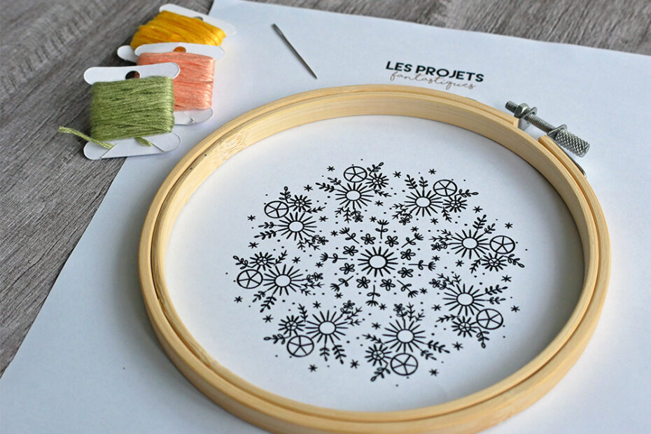 Broderie : et si on brodait ensemble un mandala de printemps ?