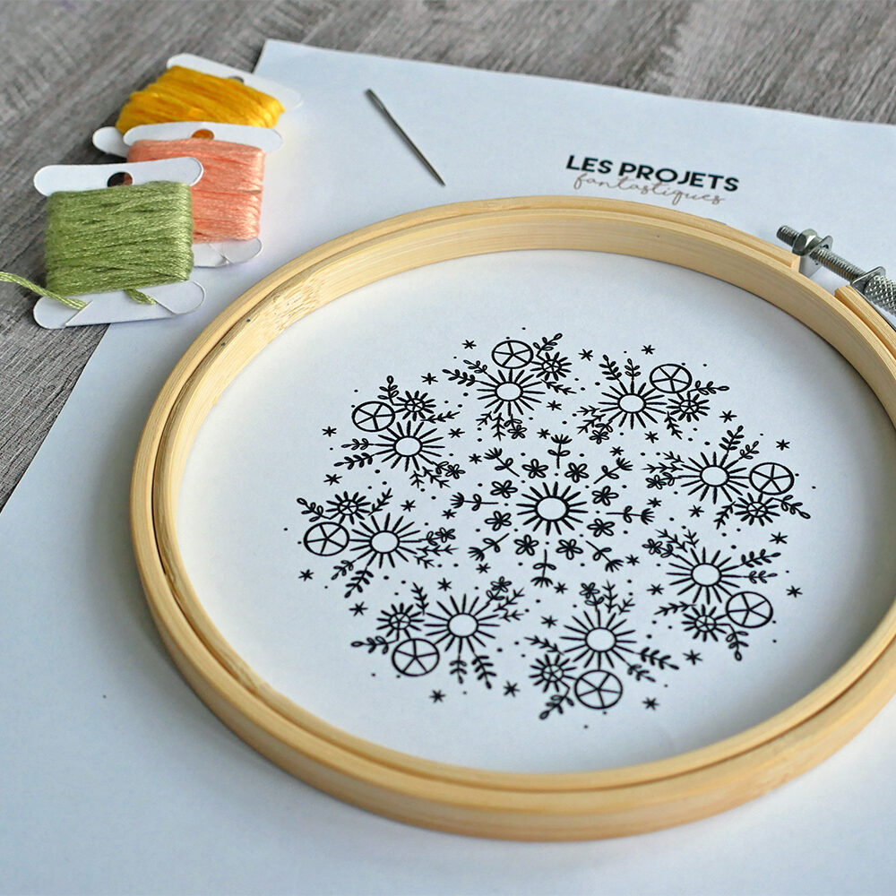 Broderie : et si on brodait ensemble un mandala de printemps ?