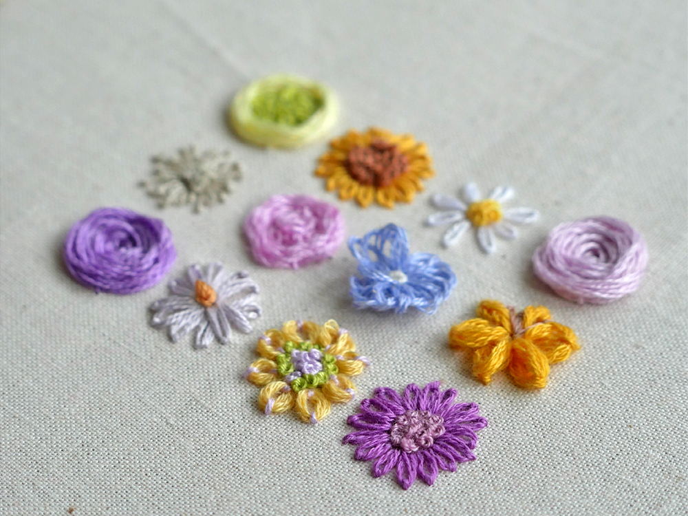 12 fleurs à broder pour le printemps