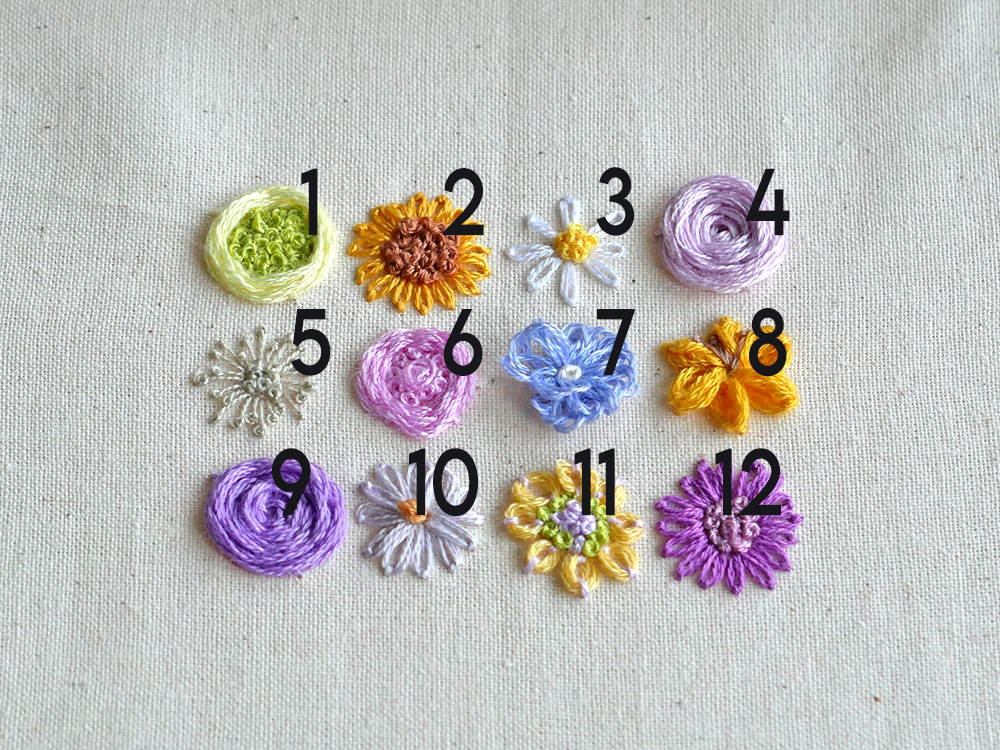 Motifs de fleurs à broder gratuits