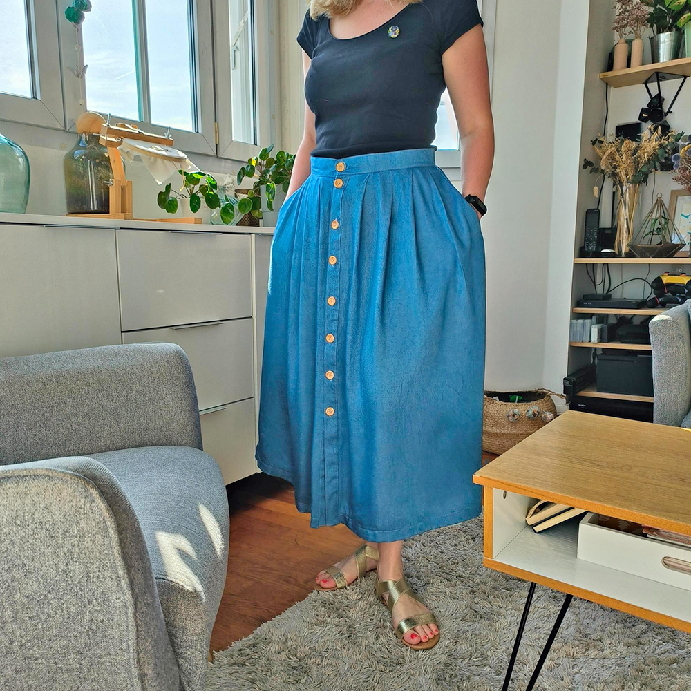 Couture : une jupe Alix pour les beaux jours