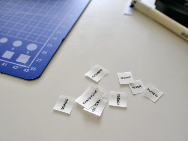 Etiquettes imprimées à la Dymo