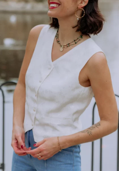 Gilet de costume Pompon de Maison Fauve